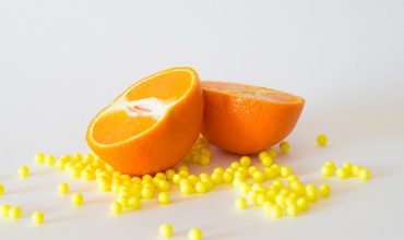 orange with pills